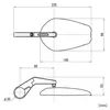 Lenkerendenspiegel D-MIRROR-13 Alu/ABS Produktbild-Vorschau 4