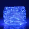 A coiled string of blue LED lights against a dark blue background. Produktbild-Vorschau