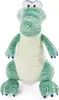 A plush toy crocodile sitting on a white background. Produktbild-Vorschau