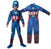 Captain America Kinderkostüm Muskel-Design – Größe 104–110 Produktbild-Vorschau 7