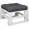 vidaXL Palettenkissen Schwarz 50x50x12 cm Stoff Produktbild-Vorschau 3