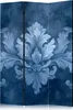 3-teiliger Doppelseitiger Vlies Paravent - Ornament in Blue Produktbild-Vorschau 1