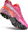 Trailrunning-Schuhe für Damen in Pink und Orange von La Sportiva; Modell Akasha II Woman; mit rutschfester Sohle. Voir les images du produit