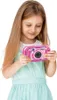 A young girl holding a pink digital camera. Produktbild-Vorschau