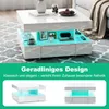 OYAJIA Couchtisch Hochglanz mit LED Beleuchtung & Produktbild-Vorschau 9