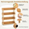 COSTWAY Eckregal mit 4 Ebene, freistehendes Bücherregal mit Produktbild-Vorschau 8