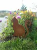 Gatto decorazione giardino metallo ruggine per vaso di Anteprima dell’immagine prodotto 9