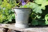 Nostalgischer Zink Kübel Pflanzgefäß Gartendeko, 20 cm Produktbild-Vorschau 2