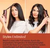 A split image showing a woman using a hair curler on her hair, with text describing the product's features. Náhled obrázku produktu