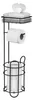 Support de papier toilette sur pied 3 en 1 WENKO Noir Acier Voir les images du produit 1