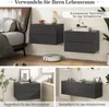A collage of images showing a gray floating nightstand in different room settings, including a bedroom, living room, and office. Anteprima dell’immagine prodotto