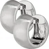Paar 925er Sterlingsilber Klappcreolen Ohrringen 14mm Matt Produktbild-Vorschau 1