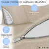 ELONEO Coussin dorsal avec traversin amovible et poche Voir les images du produit 7
