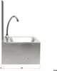 XPOtool Edelstahl Gastro Waschbecken mit quadratischem Produktbild-Vorschau 5