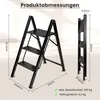 Sekey Aluminium Trittleiter 3 Stufen Klappbar Klappleiter Produktbild-Vorschau 9
