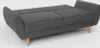 A dark gray sofa bed is shown from a side angle against a white background. Voir les images du produit