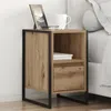 vidaXL Noční stolek 2 ks uměleckořemeslný dub 39,5 x 30 x Náhled obrázku produktu 3