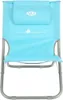 A light blue folding camping chair shown from the front. Anteprima dell’immagine prodotto