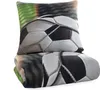 A stack of bedding with a soccer ball pattern. Produktbild-Vorschau