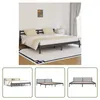 The Living Store Massivholzbett Kiefer 200x200 cm Grau Produktbild-Vorschau 1