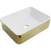 Mexen Catia umywalka nablatowa 48 x 38 cm, biała/złota wzór Podgląd zdjęcia produktu 1