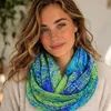 Damen Schal 180x80 cm Blau Grün – Leichter Sommerschal Produktbild-Vorschau 1