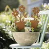 ohne Marke Gartenstecker Blume im Topf" 2er-Set rost Produktbild-Vorschau 5