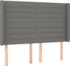 vidaXL Kopfteil mit Ohren Dunkelgrau 147x16x118/128 cm Produktbild-Vorschau 1