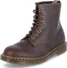 A single brown Dr. Martens boot is shown against a white background. Voir les images du produit