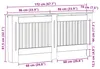 vidaXL Heizkörperabdeckung Hochglanz Weiß 172 x 19 x 81,5 Produktbild-Vorschau 8