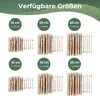 A size chart showing different dimensions of wooden fences against a white background. Produktbild-Vorschau