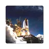 MuchoWow® Mauspad Mousepad Rakete - Wolken - Weltraum 30x30 Produktbild-Vorschau 1