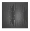 A black acoustic wall panel with a pattern of vertical slits. Anteprima dell’immagine prodotto