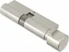 A silver-colored lock cylinder with a knob on a white background. Produktbild-Vorschau