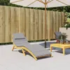 Möbel Sonnenliegen-Auflage Grau 186x58x4 cm Oxford-Gewebe - Produktbild-Vorschau 1