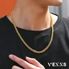 Herren Panzerkette 18K Gold beschichtet Cuban Halskette Produktbild-Vorschau 7