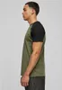 Urban Classics - RAGLAN Contrast T-Shirt oliv / schwarz 4XL Podgląd zdjęcia produktu 2
