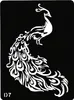 Henna Tattoo Schablone Airbrush Stencil Selbstklebend Pfau Produktbild-Vorschau 2