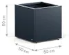 Kvetináč Herstera Metal Cube, oceľový, antracitová farba, Náhľad obrázku produktu 16
