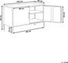 BELIANI Metallschrank Rot Stahl 100 x 40 x 65 cm Sideboard Produktbild-Vorschau 7