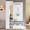 Merax garderobenstaender, Garderobenset, Flurschrank mit Produktbild-Vorschau 2