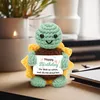 Positive Sonnenblumen-Schildkröte, Geburtstagsgeschenk mit Karte Vista previa de la imagen del producto
