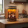 Minibar en fût de bois weeco fabriqué à la main, meuble bar Voir les images du produit 2