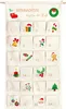 A fabric advent calendar with 24 numbered pockets, each decorated with a Christmas-themed embroidered image. Produktbild-Vorschau
