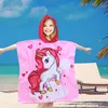 FEBE Badeponcho Kinder Einhorn Badetuch Mit Kapuze Produktbild-Vorschau 3