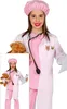 A young girl dressed as a veterinarian, holding a stuffed animal. Podgląd zdjęcia produktu