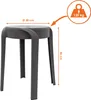 Plastový stolička 46 x 30 cm, nosnosť do 120 kg – sivá – Náhľad obrázku produktu 2