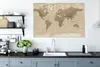 MuchoWow® - Leinwandbilder - Weltkarte - Vintage - Braun, Produktbild-Vorschau 4