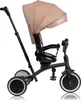 A studio product shot of a beige and black tricycle. Podgląd zdjęcia produktu