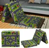 A collage of images showing a foldable mattress with a road map pattern, displayed in different configurations and settings. Náhľad obrázku produktu